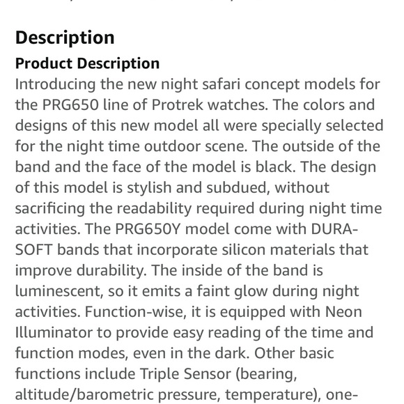 Casio Mens Pro Trek Solar Powered Silicone Watch - Picture 6 of 9